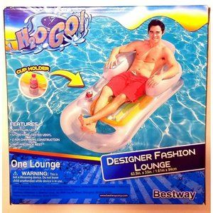 Bestway H2OGo Inflatable Designer Pool Lounger /Back, Arm Rests & cup holder New